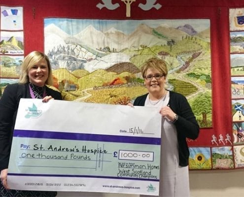 Housebuilder gives £1,000 boost to Hospice